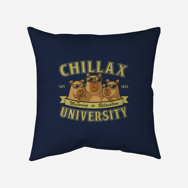 Chillax University-None-Removable Cover-Throw Pillow-erion_designs