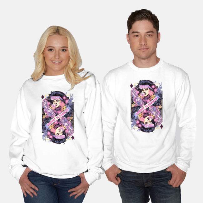 Energy Plasmoids Card-Unisex-Crew Neck-Sweatshirt-glitchygorilla