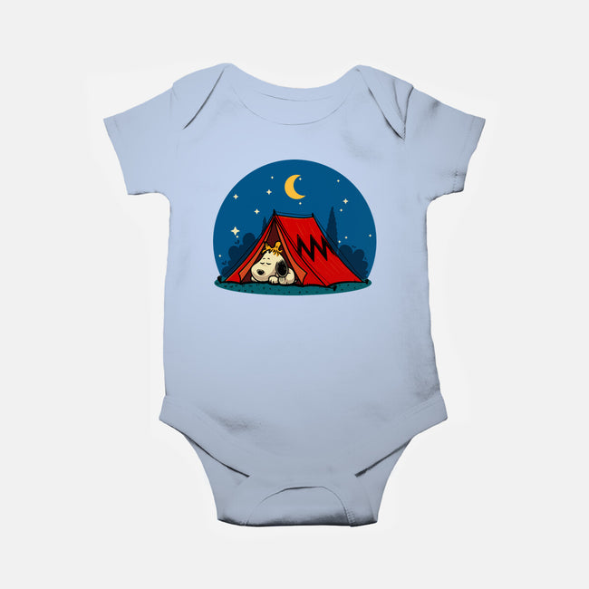 Beagle Camping-Baby-Basic-Onesie-erion_designs