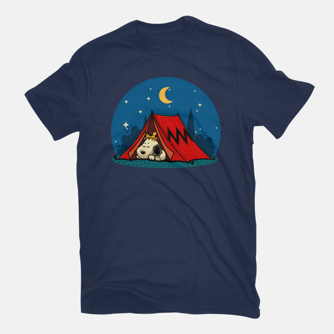 Beagle Camping-Mens-Basic-Tee-erion_designs