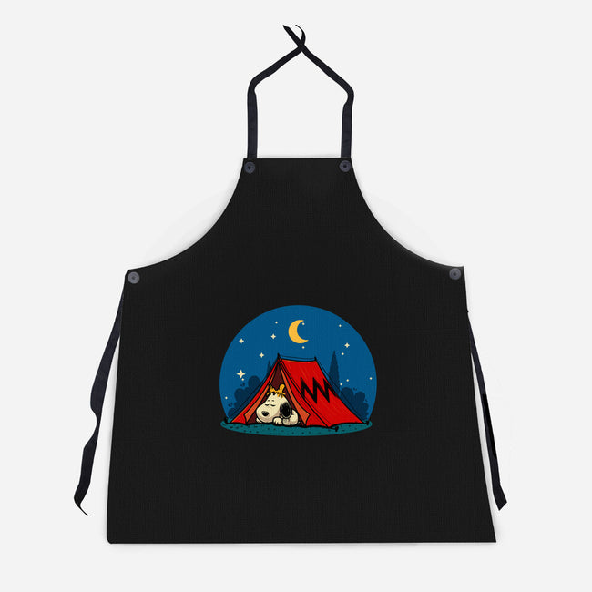 Beagle Camping-Unisex-Kitchen-Apron-erion_designs