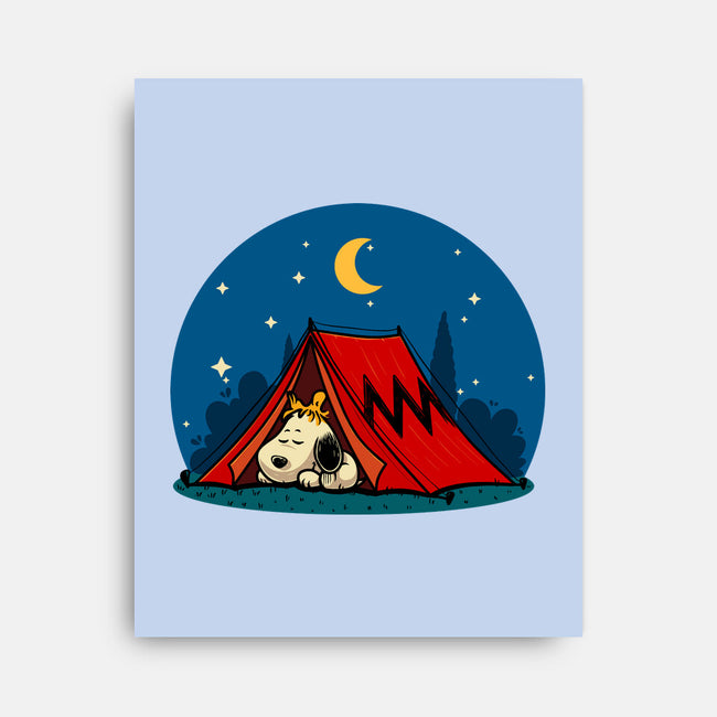 Beagle Camping-None-Stretched-Canvas-erion_designs