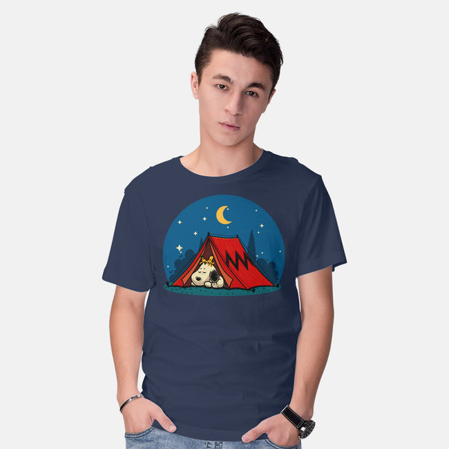 Beagle Camping-Mens-Basic-Tee-erion_designs