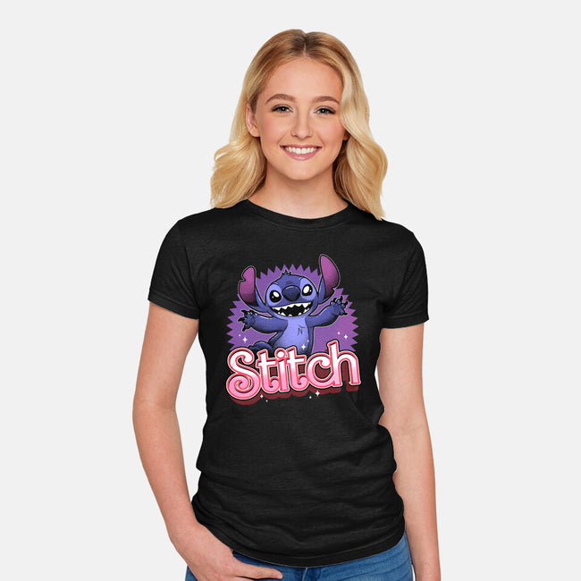 Stitch-Womens-Fitted-Tee-Astrobot Invention