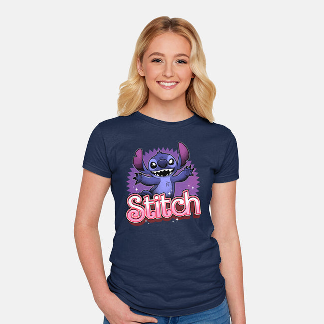 Stitch-Womens-Fitted-Tee-Astrobot Invention