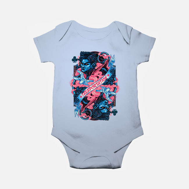 Teleportation Card-Baby-Basic-Onesie-glitchygorilla