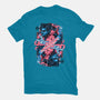 Teleportation Card-Womens-Basic-Tee-glitchygorilla