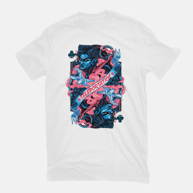 Teleportation Card-Mens-Basic-Tee-glitchygorilla