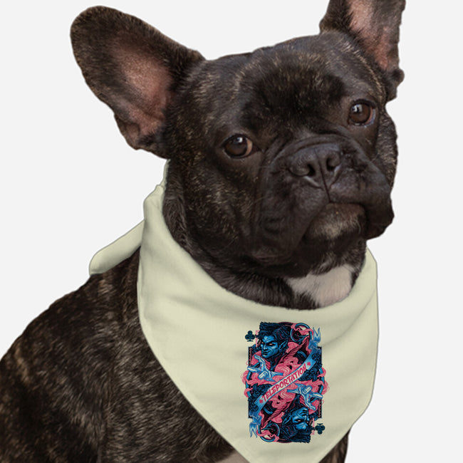 Teleportation Card-Dog-Bandana-Pet Collar-glitchygorilla