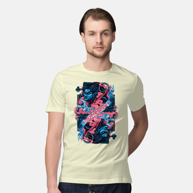 Teleportation Card-Mens-Premium-Tee-glitchygorilla