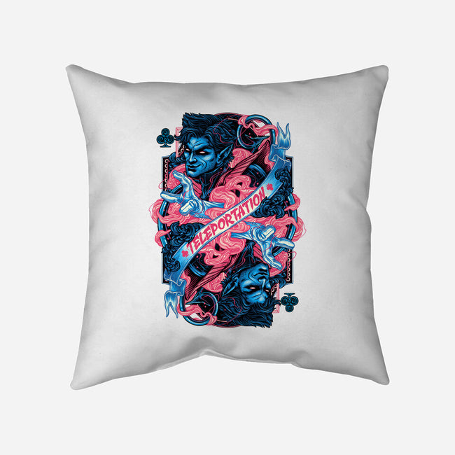 Teleportation Card-None-Non-Removable Cover w Insert-Throw Pillow-glitchygorilla