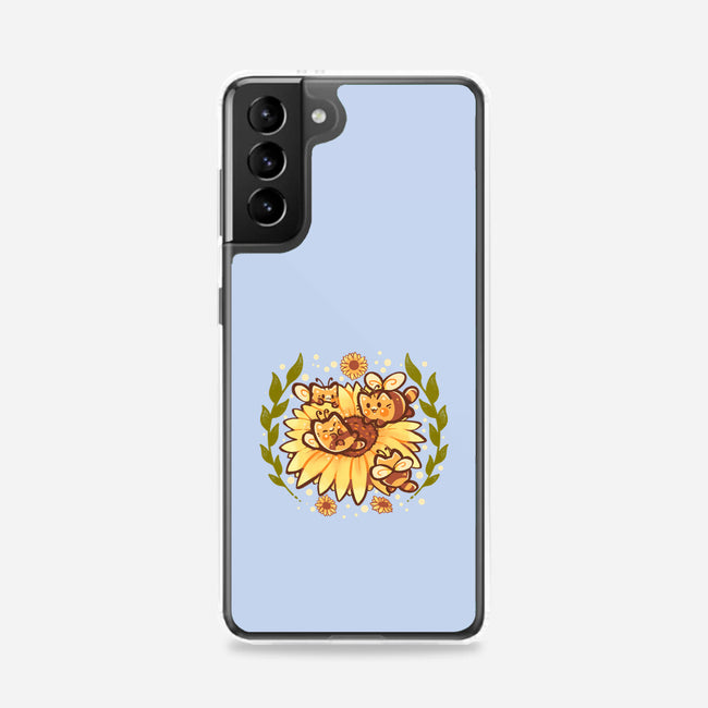 Sunflower Cat Bee-Samsung-Snap-Phone Case-TechraNova