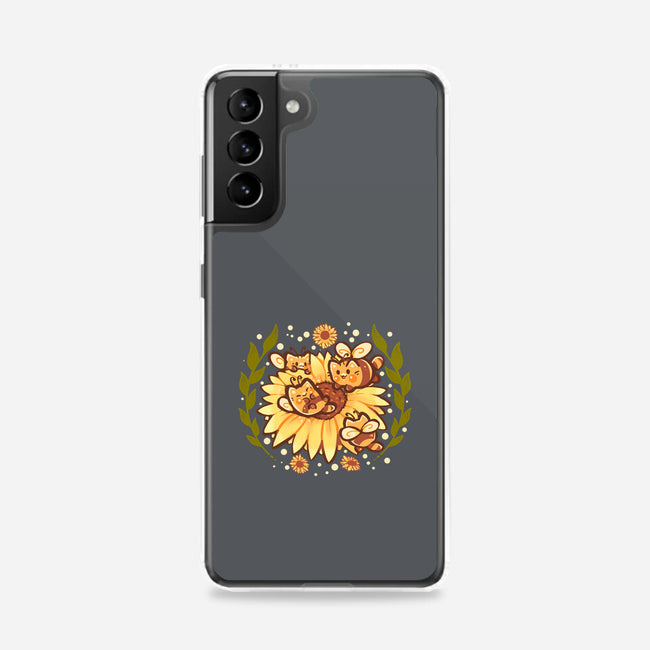 Sunflower Cat Bee-Samsung-Snap-Phone Case-TechraNova