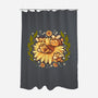 Sunflower Cat Bee-None-Polyester-Shower Curtain-TechraNova