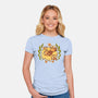 Sunflower Cat Bee-Womens-Fitted-Tee-TechraNova