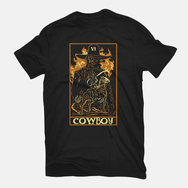 Cowboy Tarot Card-Womens-Fitted-Tee-naomori