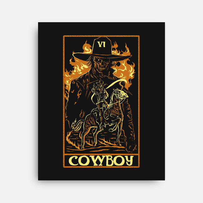 Cowboy Tarot Card-None-Stretched-Canvas-naomori