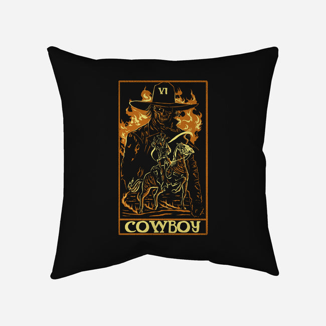 Cowboy Tarot Card-None-Removable Cover w Insert-Throw Pillow-naomori