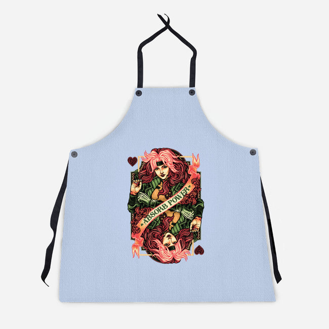 Absorb Power Card-Unisex-Kitchen-Apron-glitchygorilla