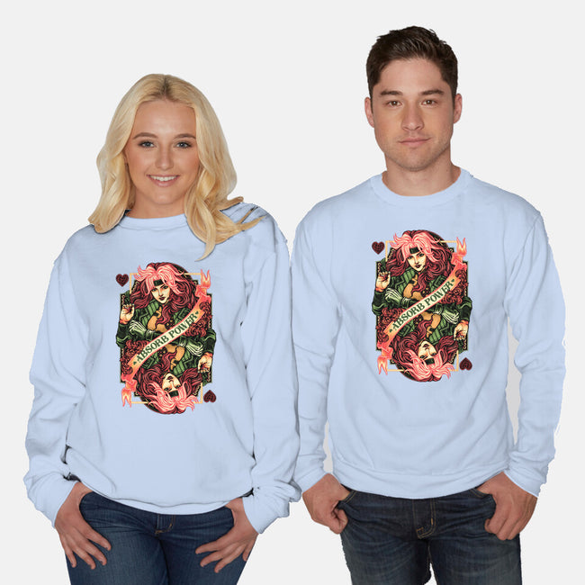 Absorb Power Card-Unisex-Crew Neck-Sweatshirt-glitchygorilla