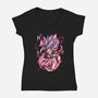 The Beast Form-Womens-V-Neck-Tee-Diego Oliver