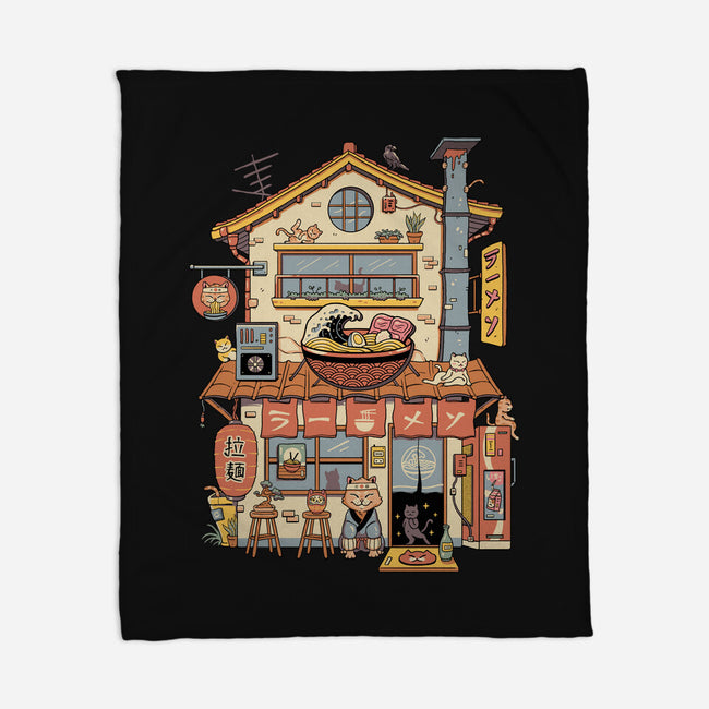 Ramen Neko House-None-Fleece-Blanket-vp021