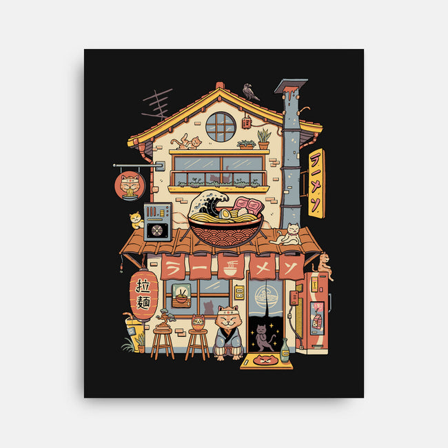 Ramen Neko House-None-Stretched-Canvas-vp021