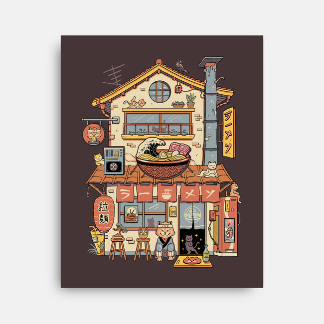 Ramen Neko House-None-Stretched-Canvas-vp021