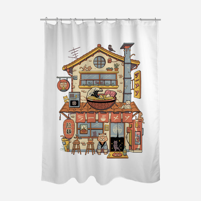 Ramen Neko House-None-Polyester-Shower Curtain-vp021