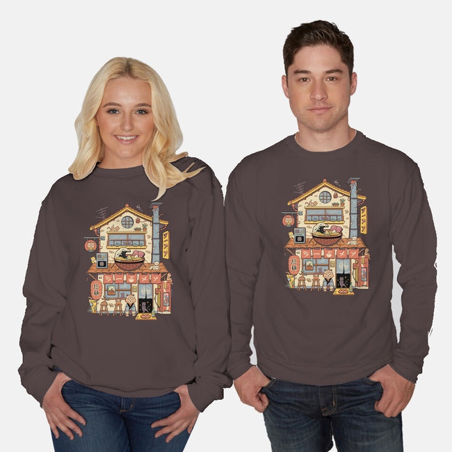 Ramen Neko House-Unisex-Crew Neck-Sweatshirt-vp021