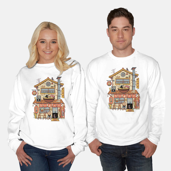 Ramen Neko House-Unisex-Crew Neck-Sweatshirt-vp021