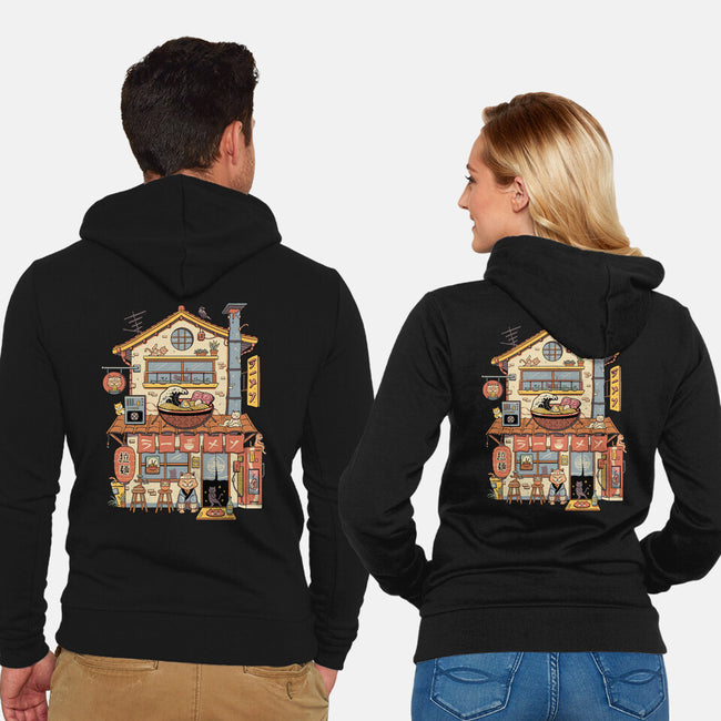 Ramen Neko House-Unisex-Zip-Up-Sweatshirt-vp021