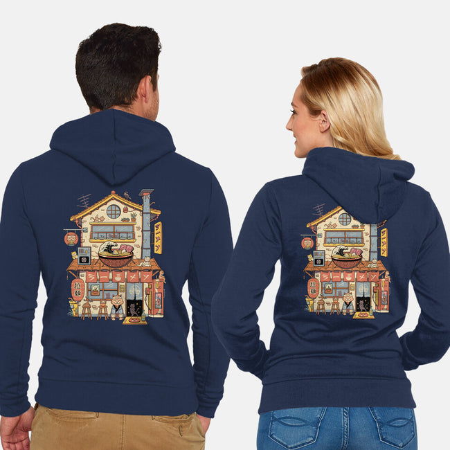 Ramen Neko House-Unisex-Zip-Up-Sweatshirt-vp021