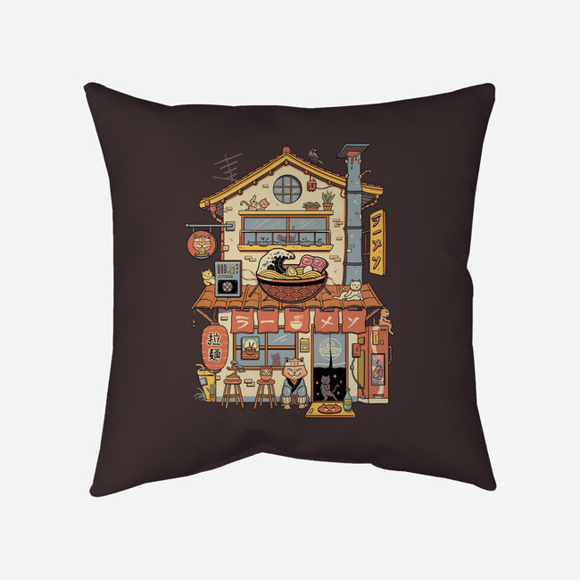 Ramen Neko House-None-Removable Cover-Throw Pillow-vp021