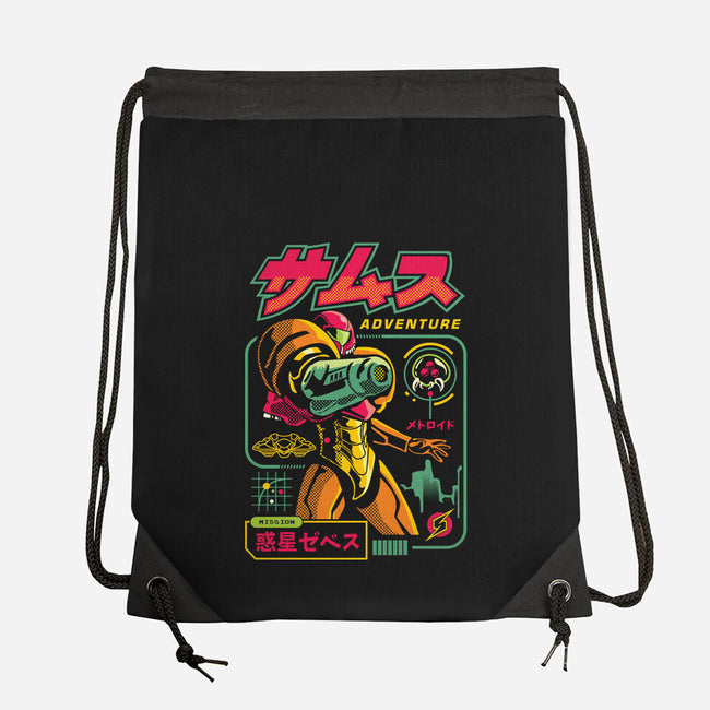 Mission Zebes-None-Drawstring-Bag-arace