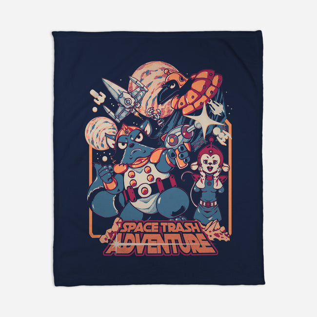 Space Trash Adventure-None-Fleece-Blanket-Estudio Horta