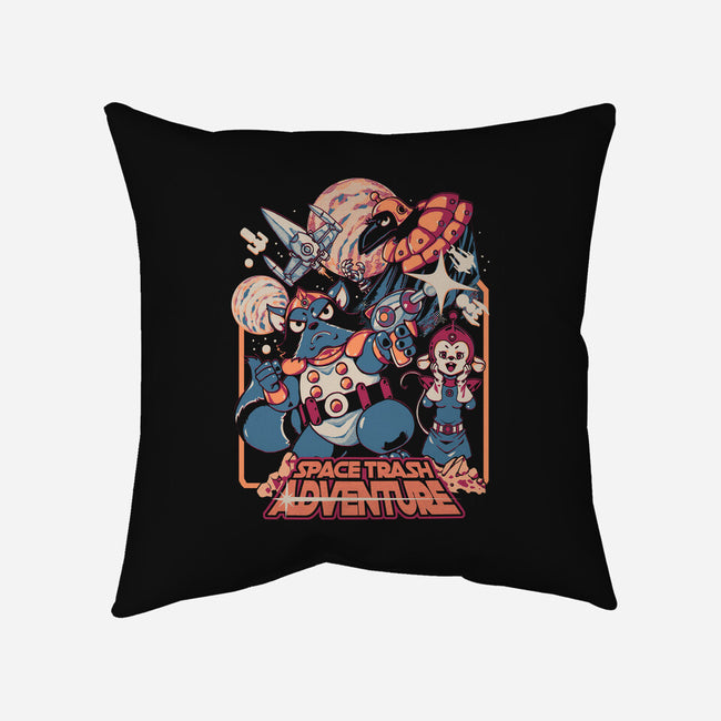 Space Trash Adventure-None-Non-Removable Cover w Insert-Throw Pillow-Estudio Horta