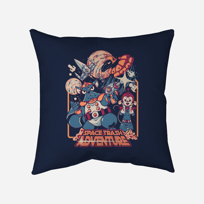 Space Trash Adventure-None-Non-Removable Cover w Insert-Throw Pillow-Estudio Horta