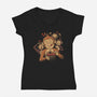 Monkey Business-Womens-V-Neck-Tee-tobefonseca