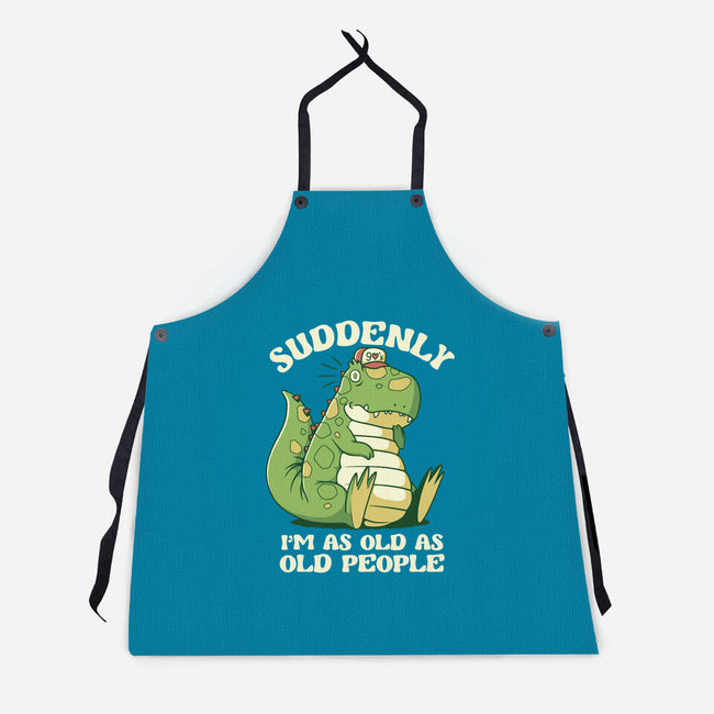 Old People Dinosaur-Unisex-Kitchen-Apron-tobefonseca