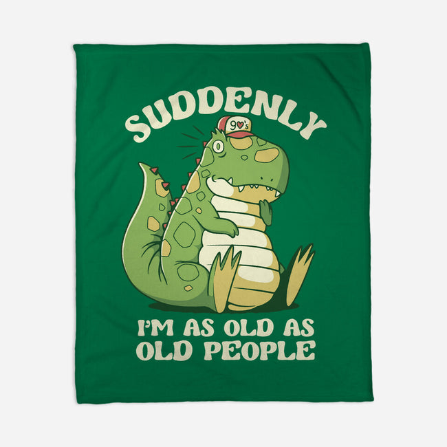 Old People Dinosaur-None-Fleece-Blanket-tobefonseca