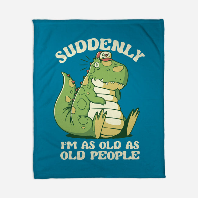 Old People Dinosaur-None-Fleece-Blanket-tobefonseca