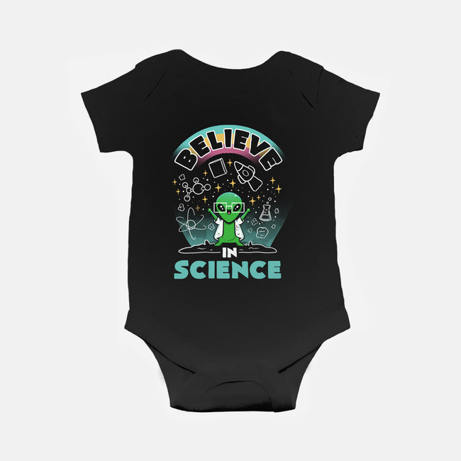 Believe In Science Alien-Baby-Basic-Onesie-tobefonseca