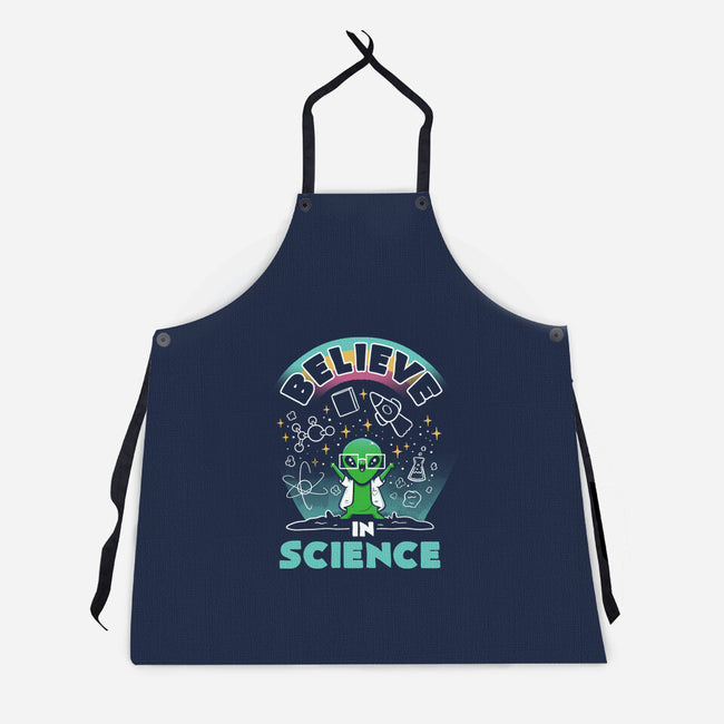 Believe In Science Alien-Unisex-Kitchen-Apron-tobefonseca