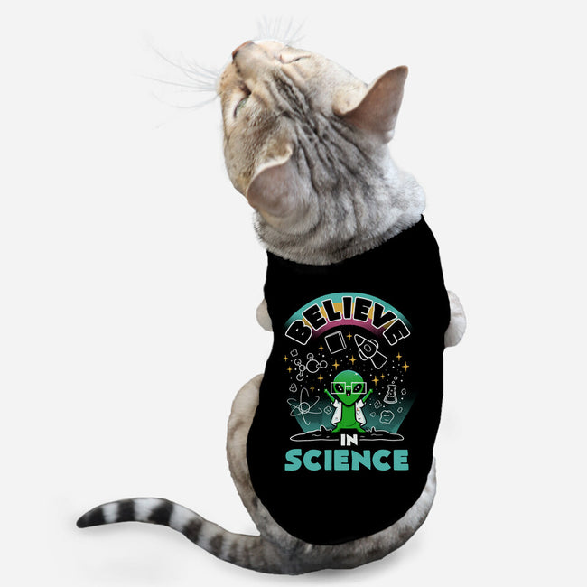 Believe In Science Alien-Cat-Basic-Pet Tank-tobefonseca