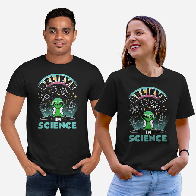 Believe In Science Alien-Unisex-Basic-Tee-tobefonseca