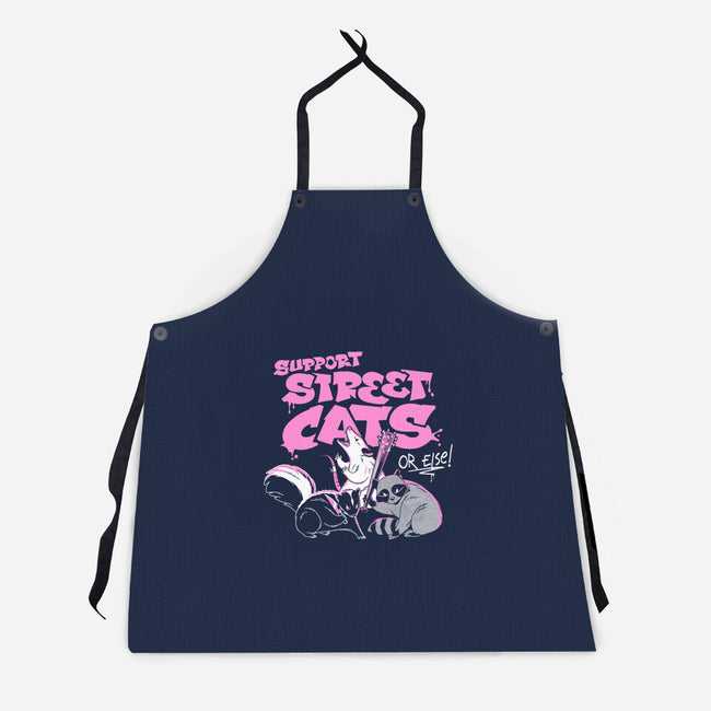 Support Street Cats Or Else-Unisex-Kitchen-Apron-tobefonseca