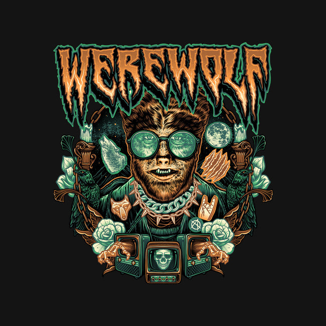 Punk Wolf-Unisex-Crew Neck-Sweatshirt-glitchygorilla