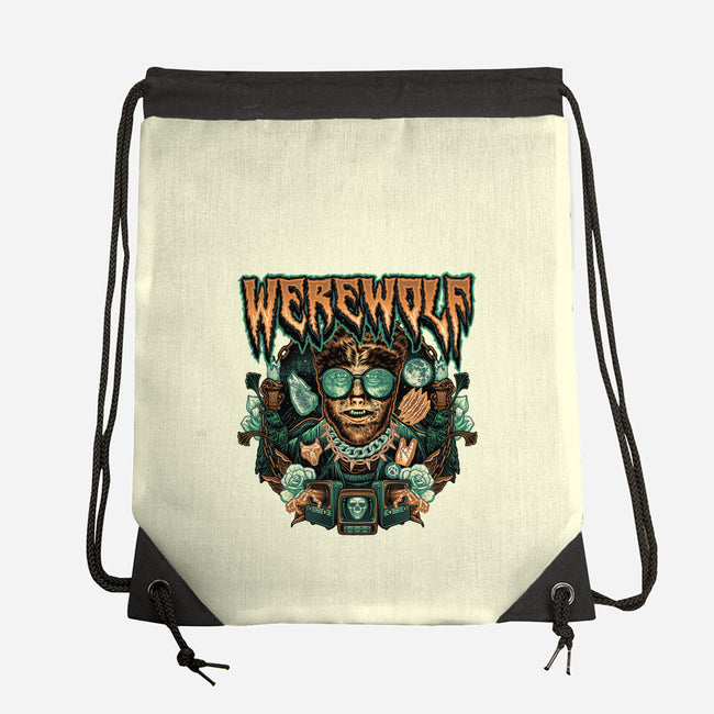 Punk Wolf-None-Drawstring-Bag-glitchygorilla