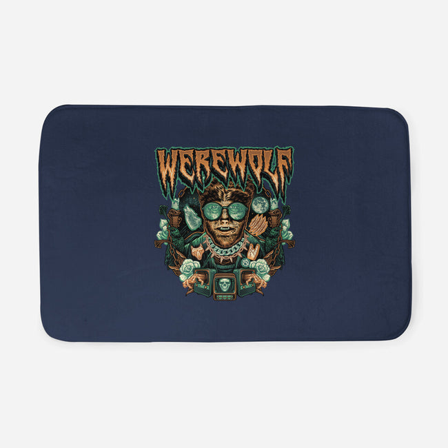 Punk Wolf-None-Memory Foam-Bath Mat-glitchygorilla